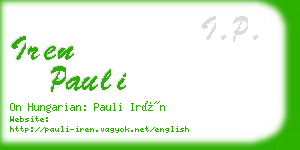 iren pauli business card